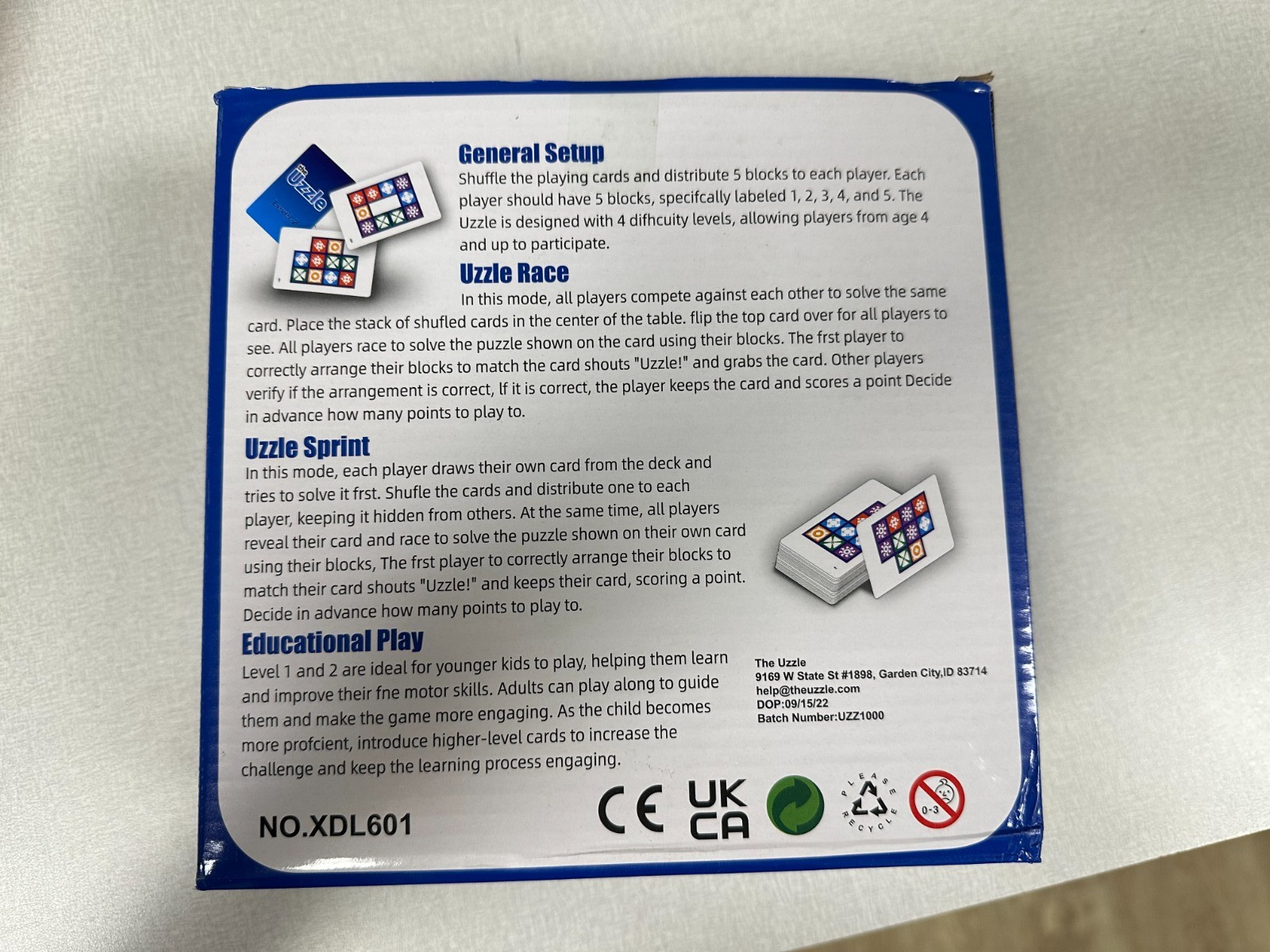 The Uzzle 3.0 Board Game, Family Board Games for Children& Adults