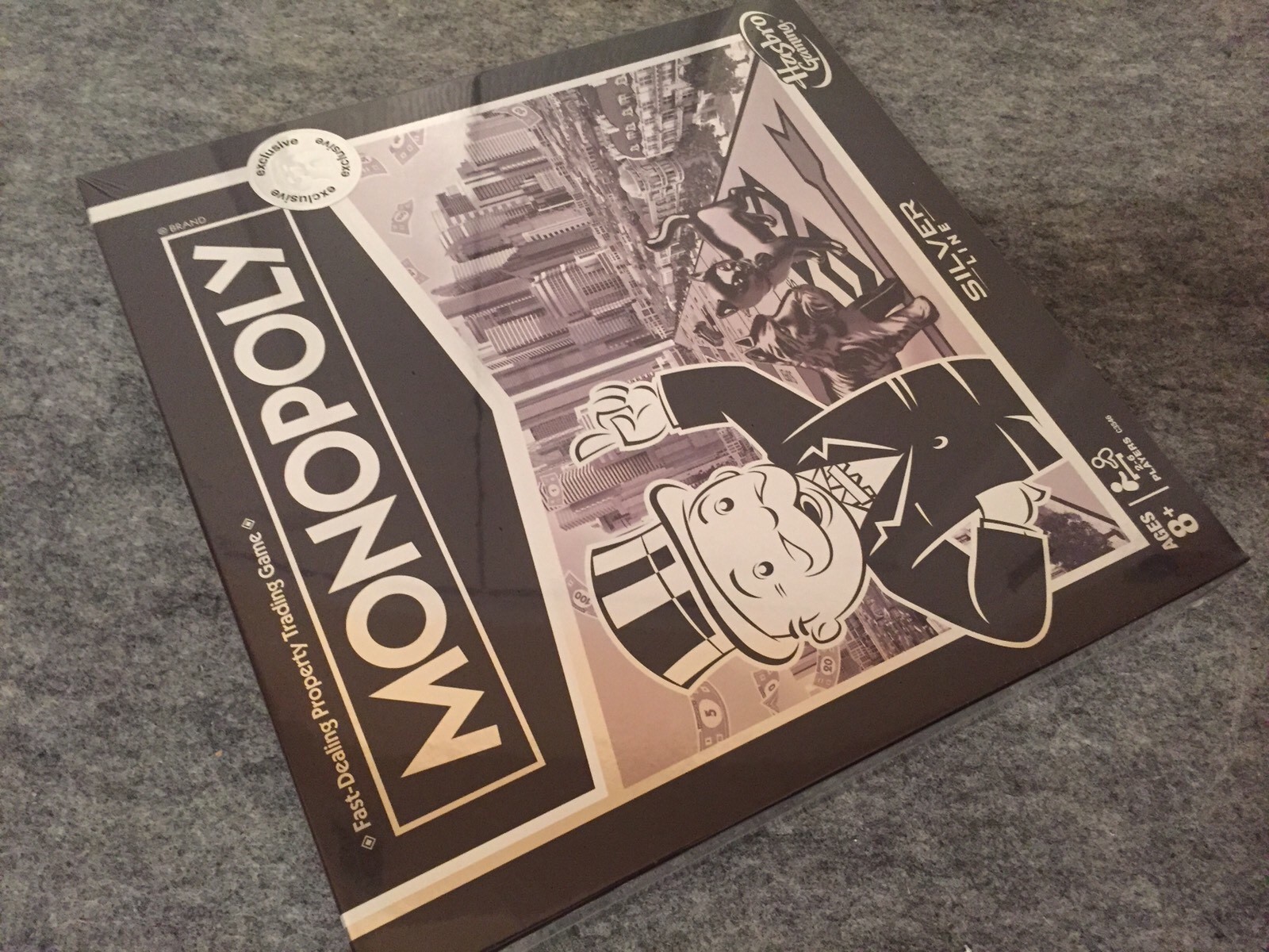 Hasbro TRU Toys R Us Exclusive Monopoly Silver Line Edition NIB