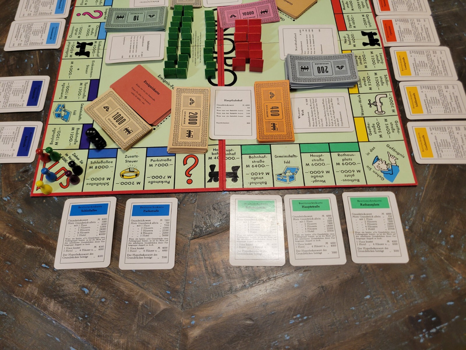 Monopoly Rare German Import 1961 Comp Amazing Condition Wood Pcs Spiele Schmidt
