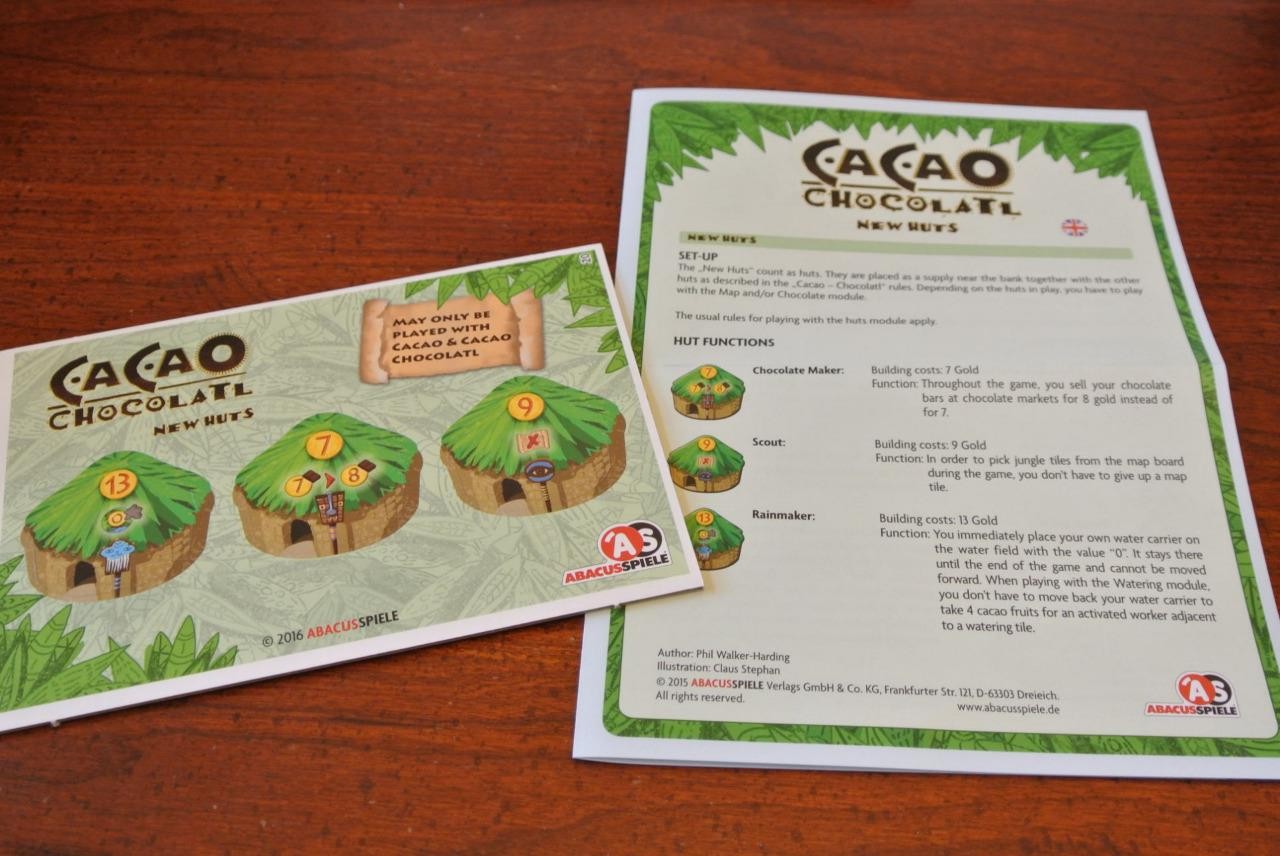 CACAO CHOCOLATL NEW HUTS Board Game Expansion Promo BRETTSPIEL ADVENT CALENDAR