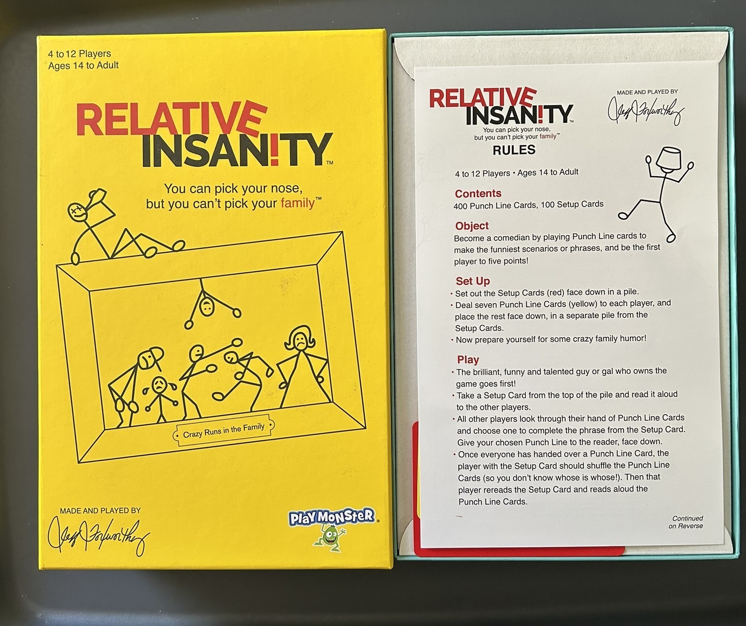 Relative Insanity Board Game Designed by Comedian Jeff Foxworthy