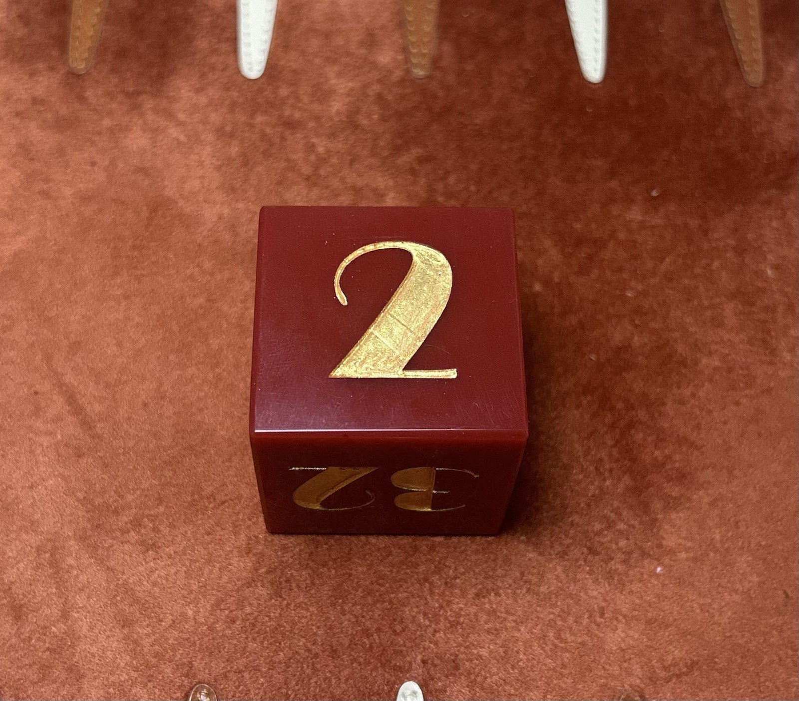 Vintage 1.25” Backgammon Doubling Cube – Hogwarts/Harry Potter Colors