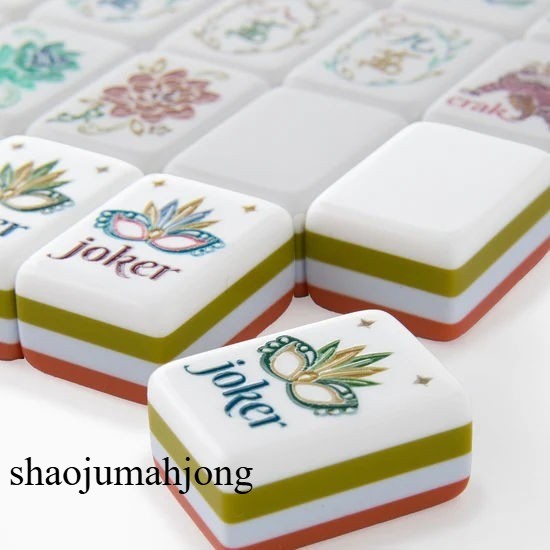 NEW! Vibrant Layered Mahjong Tiles – Full American Set 160Tiles – Orange acrylic