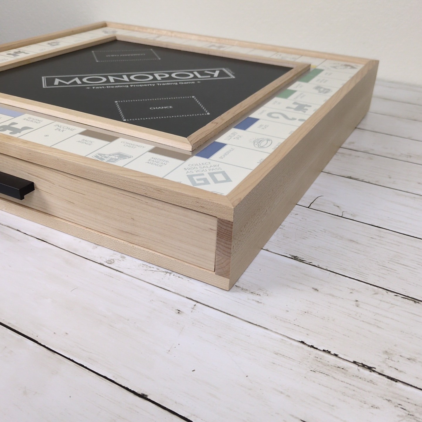 Monopoly Deluxe Edition with Luxury Wood Cabinet Maple Wood Gαme Company O/Box