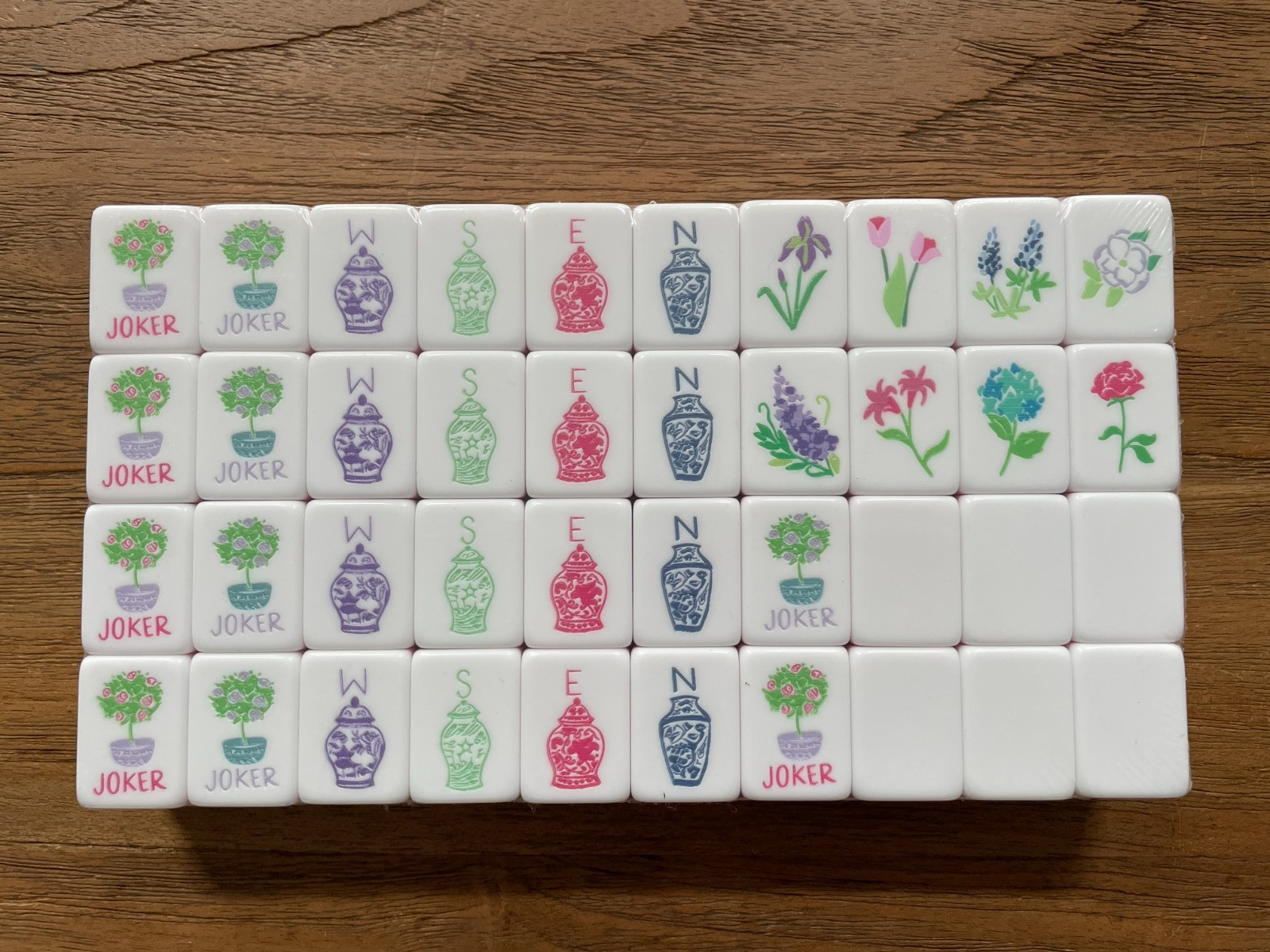NEW American Mahjong Tiles Set – 160 Tiles, 4-layer engraved acrylic ( Purple)
