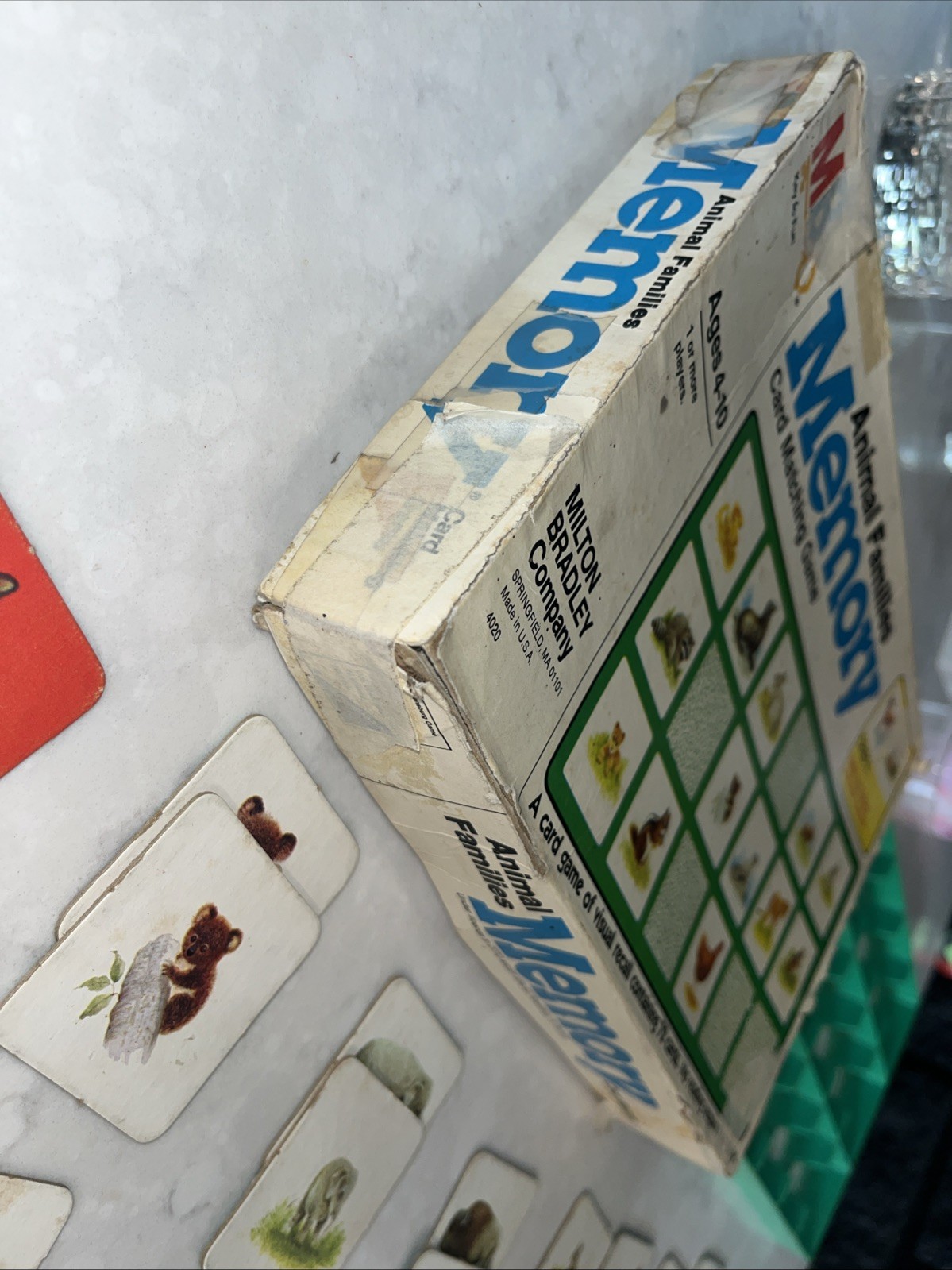 Milton Bradley Memory Animal Families Card Matching Game 1980