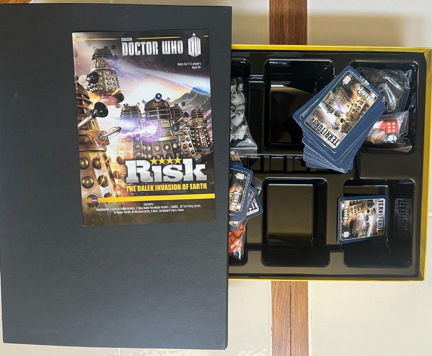 RISK Doctor Who: The Dalek Invasion of Earth Board Game -Complete w/extra Daleks