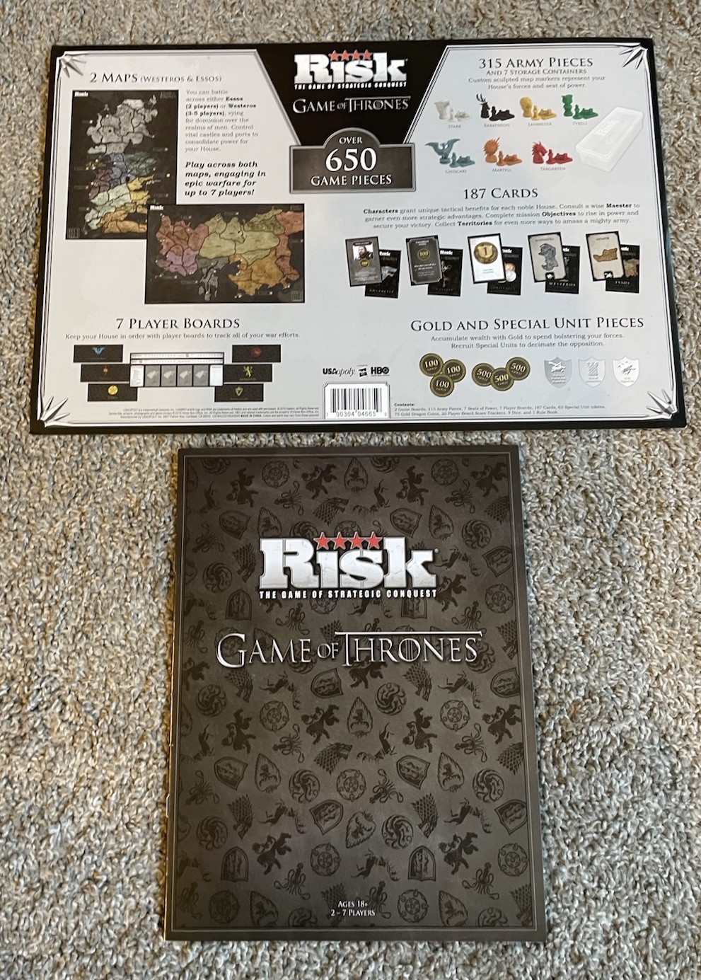 Risk Game of Thrones Edition Board Game Strategic Conquest COMPLETE EUC