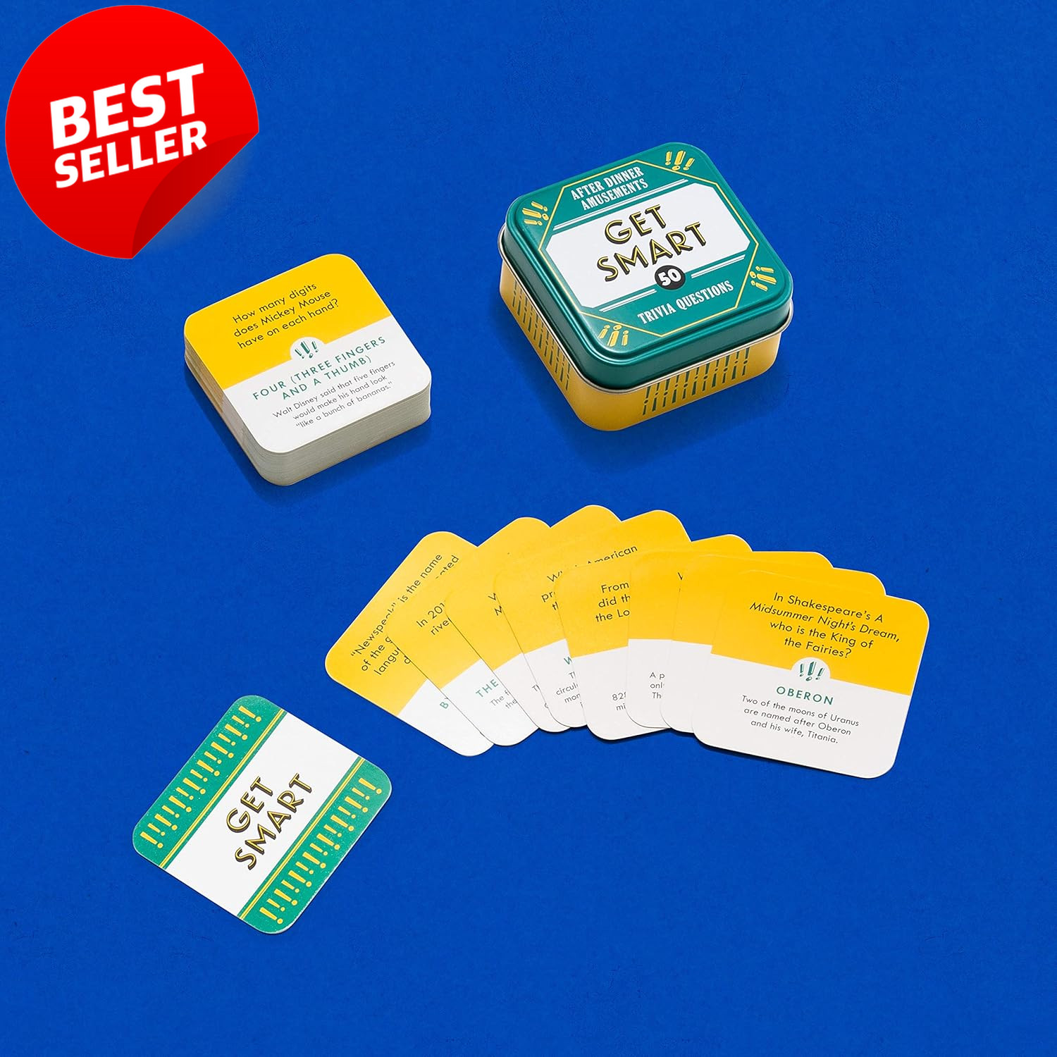 After Dinner Amusements Get Smart Trivia Card Game 50 Family Questions – US