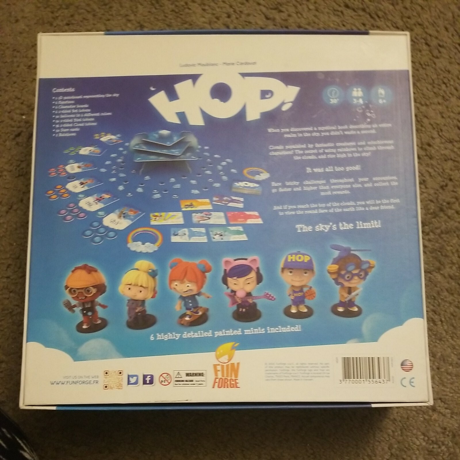 HOP! Fun Forge 3D Gameboard Board Game w Painted Mini Figures NEW – Sealed