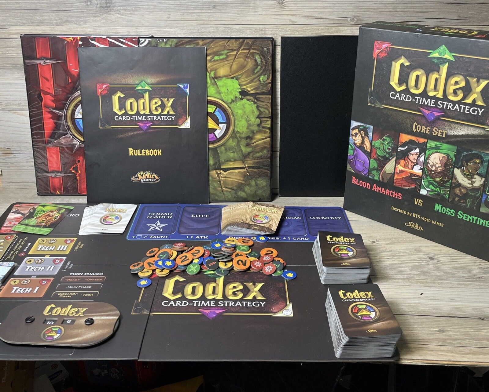 CODEX Card-Time Strategy Core Set Game, Blood Anarchs vs Moss Sentinels COMPLETE