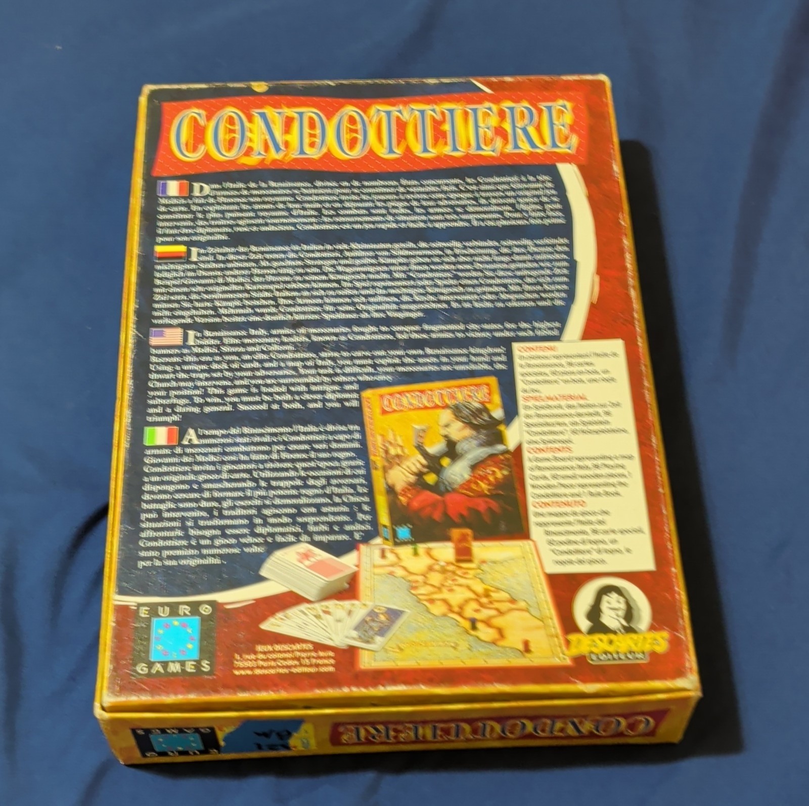 Euro Games Condottiere Strategy Board Game Complete