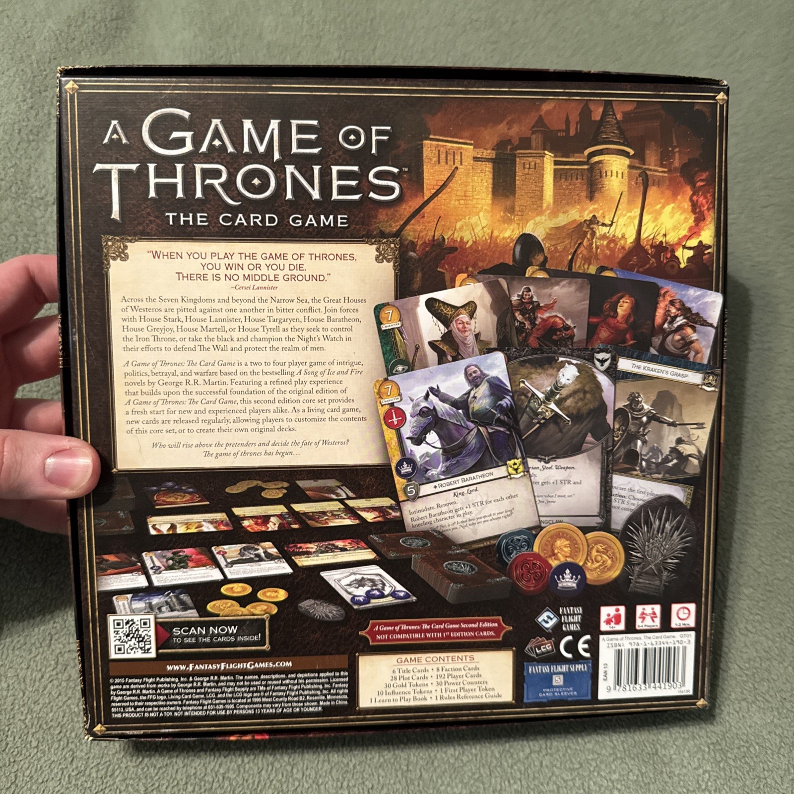 A Game of Thrones Card Game 2nd Edition – 2015 – Living Card Game – with Box