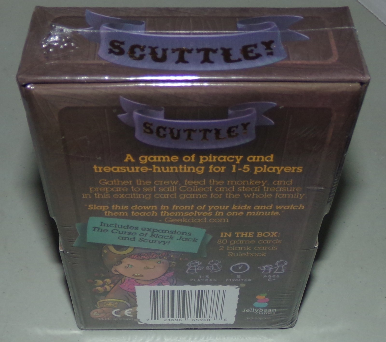 SCUTTLE A Game of Piracy & Treasure Hunting 1-5 Players 6+ Black Jack Scurvy NEW