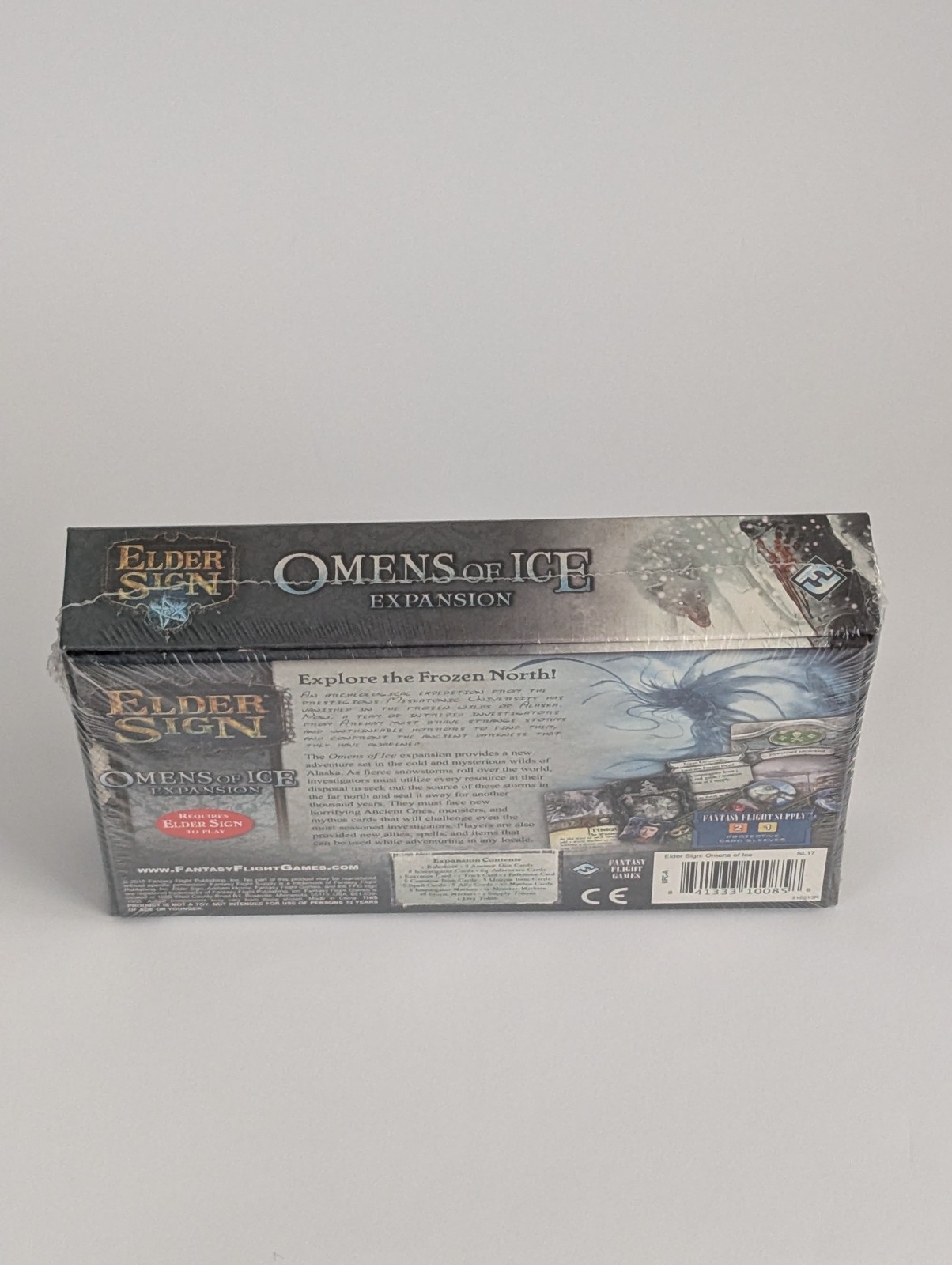 Elder Sign Omens of Ice Expansion Arkham Horror Files Fantasy Flight Games New