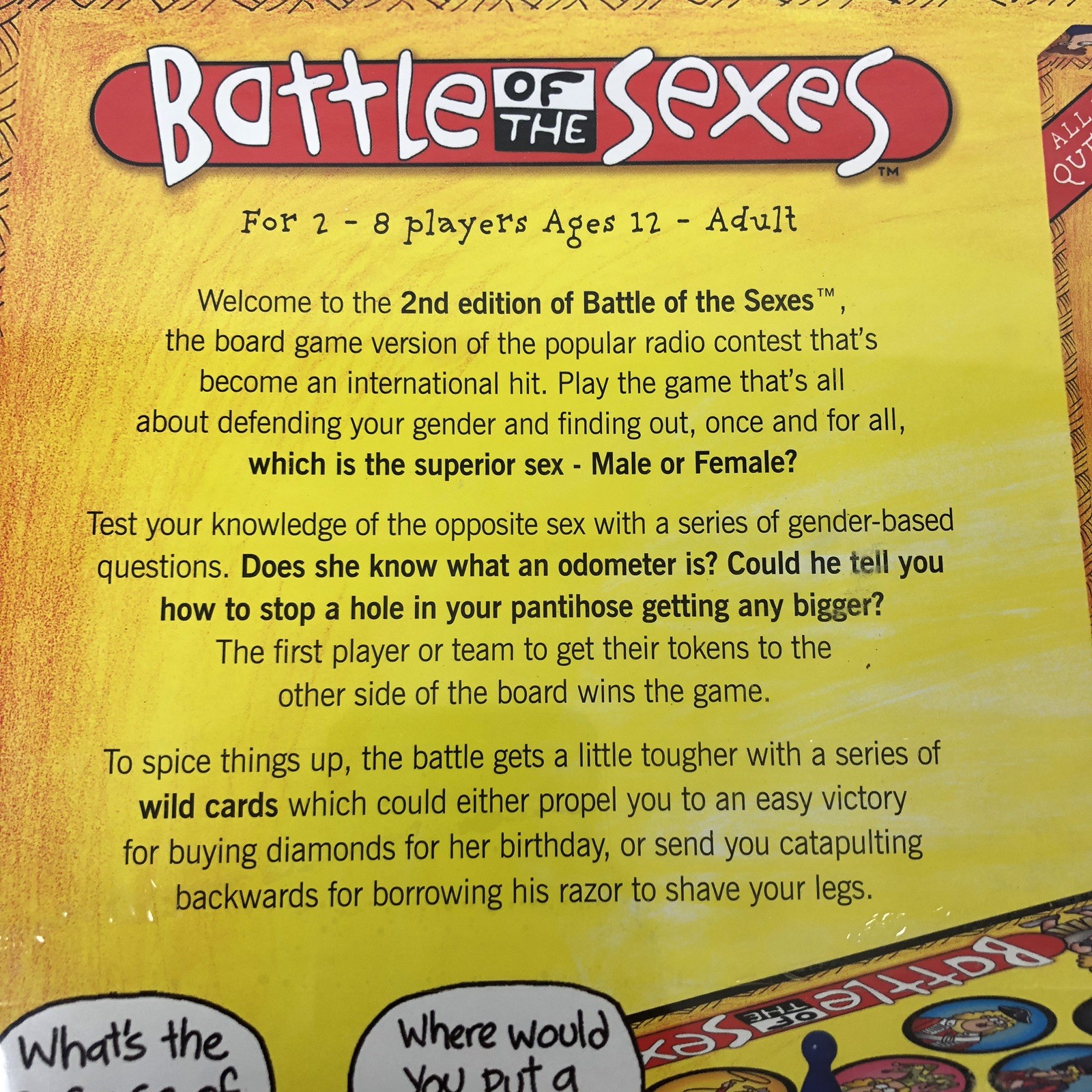 Sealed All New Battle of the Sexes Family Board Game 2nd Edition Imagination Ent