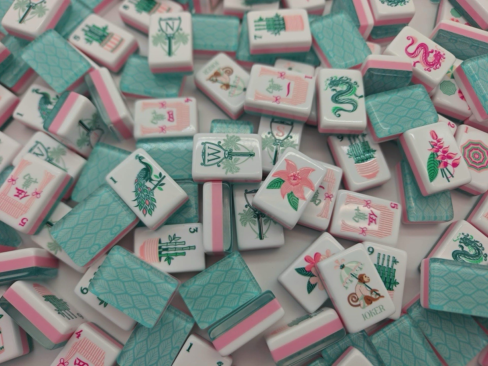 Cabana Lounge Inspired 3-Layer American Mahjong Tiles
