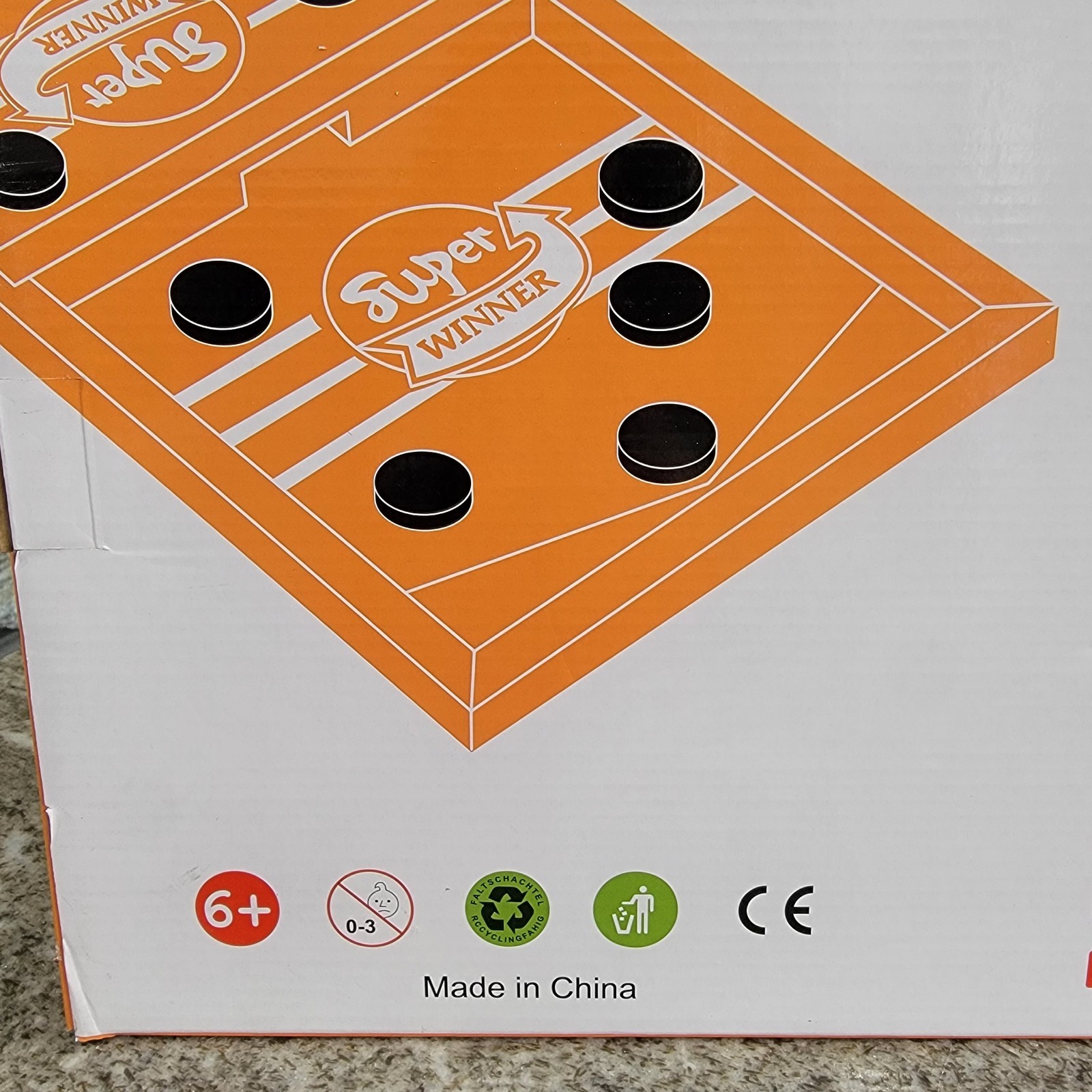 Sling Puck Wooden Fast Sling Hockey Game 2 Player Table Game Open Box New