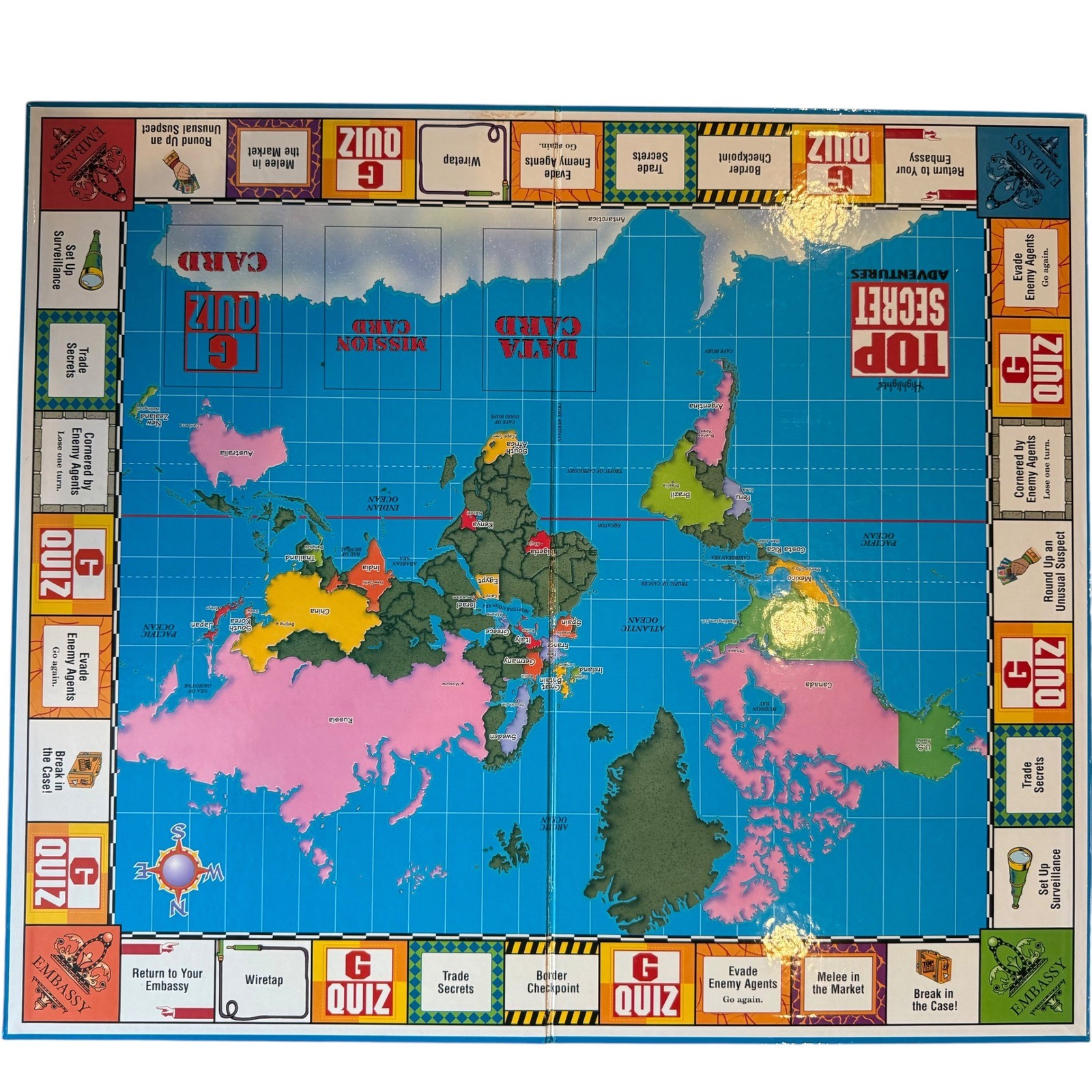 Highlights Top Secret Adventures Game Kids Geography Spy Board Game Complete