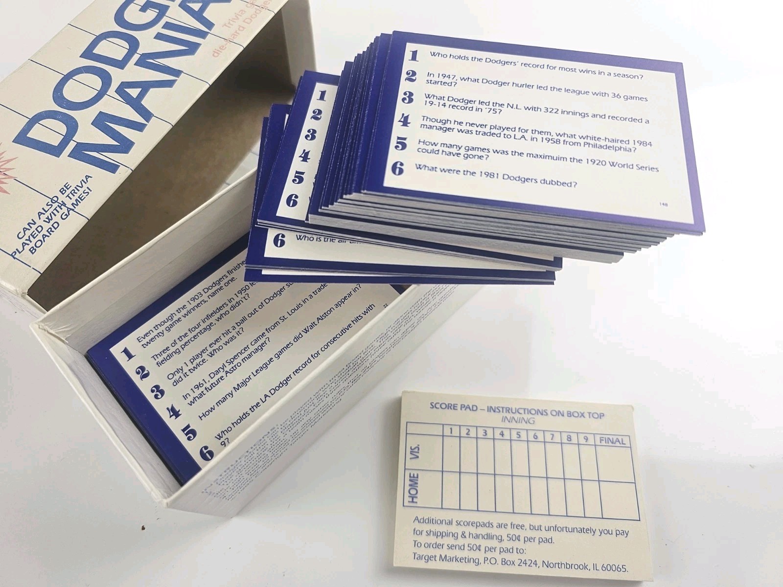 1985 Los Angeles Dodger Mania Trivia Game Die-Hard Fan Edition Trivial Pursuit