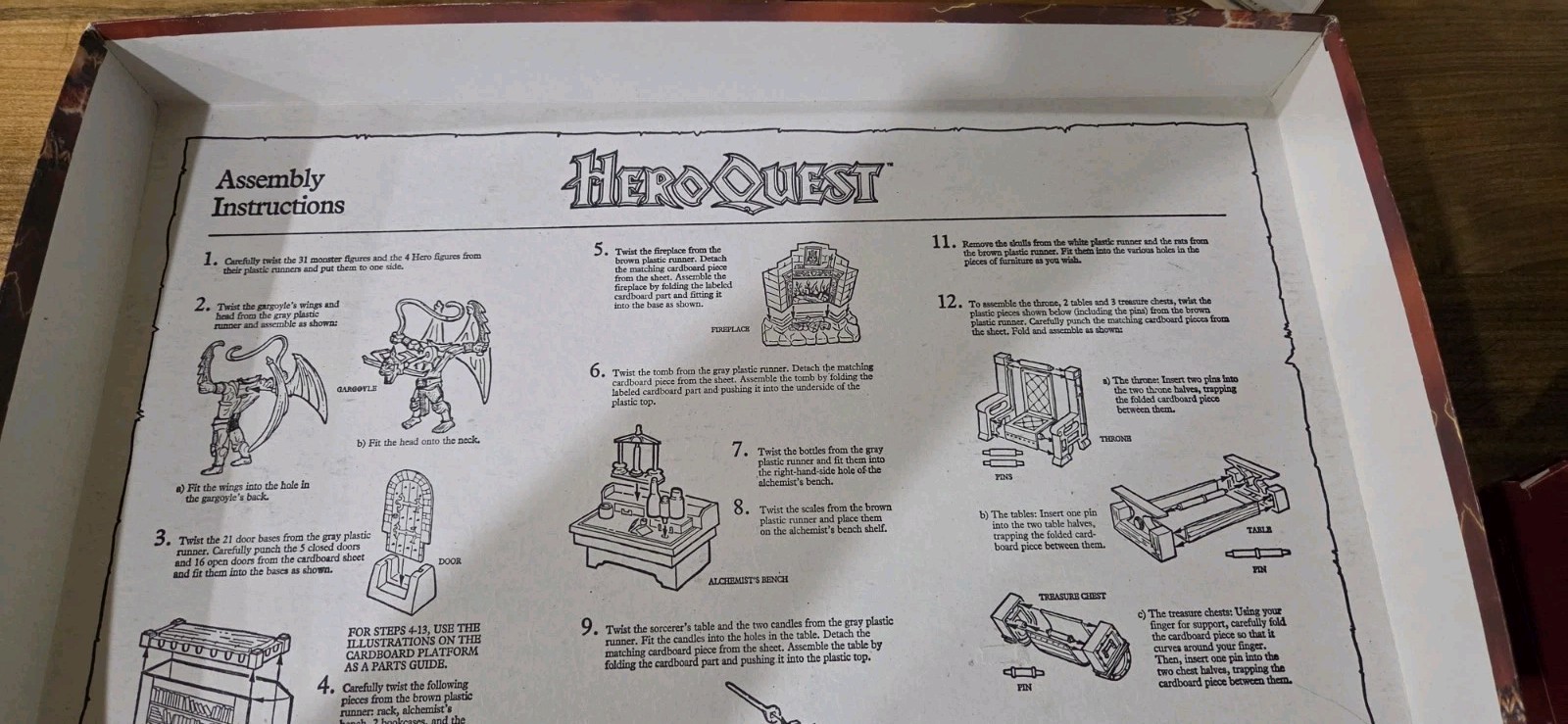 Vintage 1990 Hero Quest Board Game System Milton Bradley 100% COMPLETE