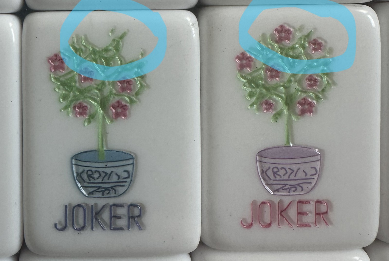 MISSING 2 FLOWERS – PASTEL PURPLE 4 Layer Acrylic Mahjong Tiles READ DESCRIPTION