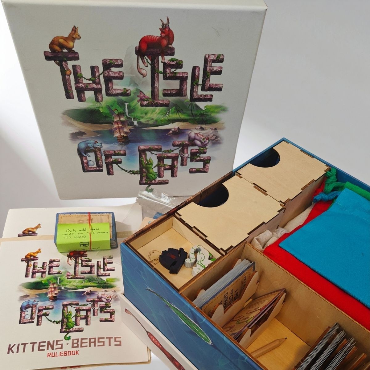 Complete Big Box Isle of Cats – Kickstarter All-In w/ All Expansions & Kittens