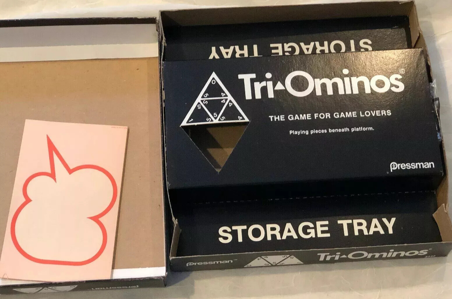 Vintage 1968 Pressman Tri-ominos The Triangle Domino Game # 4420 By Pressman Co.