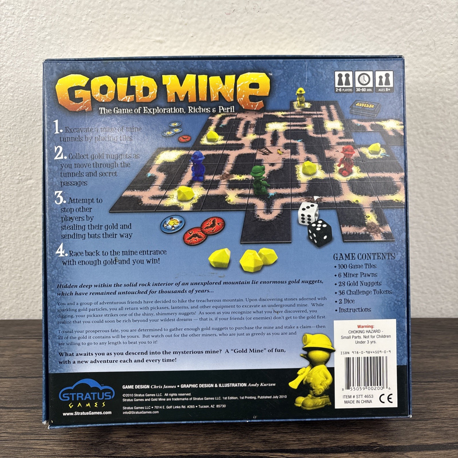 Gold Mine Board Game 2010 Stratus Games 100% Complete Miner Strategy Exploration