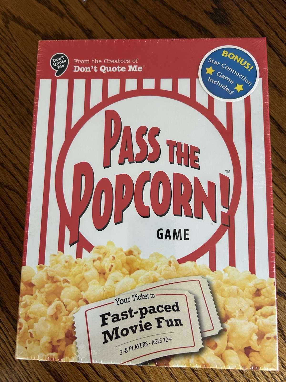 Pass The Popcorn Game Bonus Star Connection Game Included. Family Game. NIP