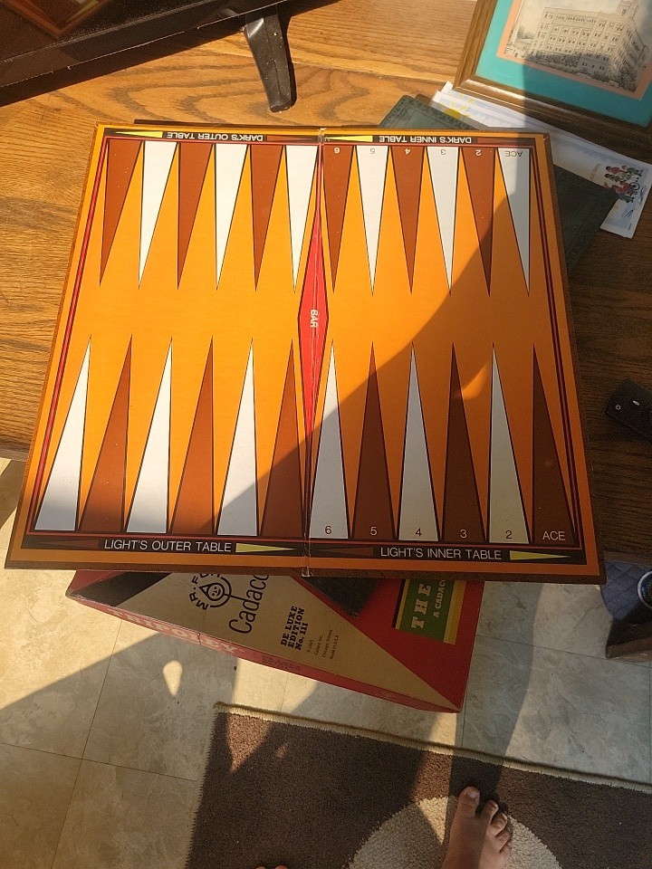 Vintage 1973 Whitman Board Game Backgammon Set Complete Made in USA
