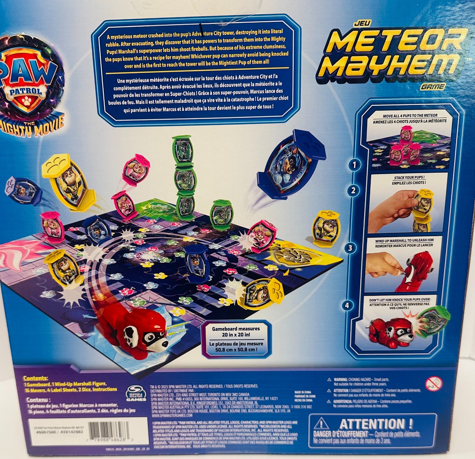 Nickelodeon Spin Master Paw Patrol The Mighty Movie Meteor Mayhem Game NEW