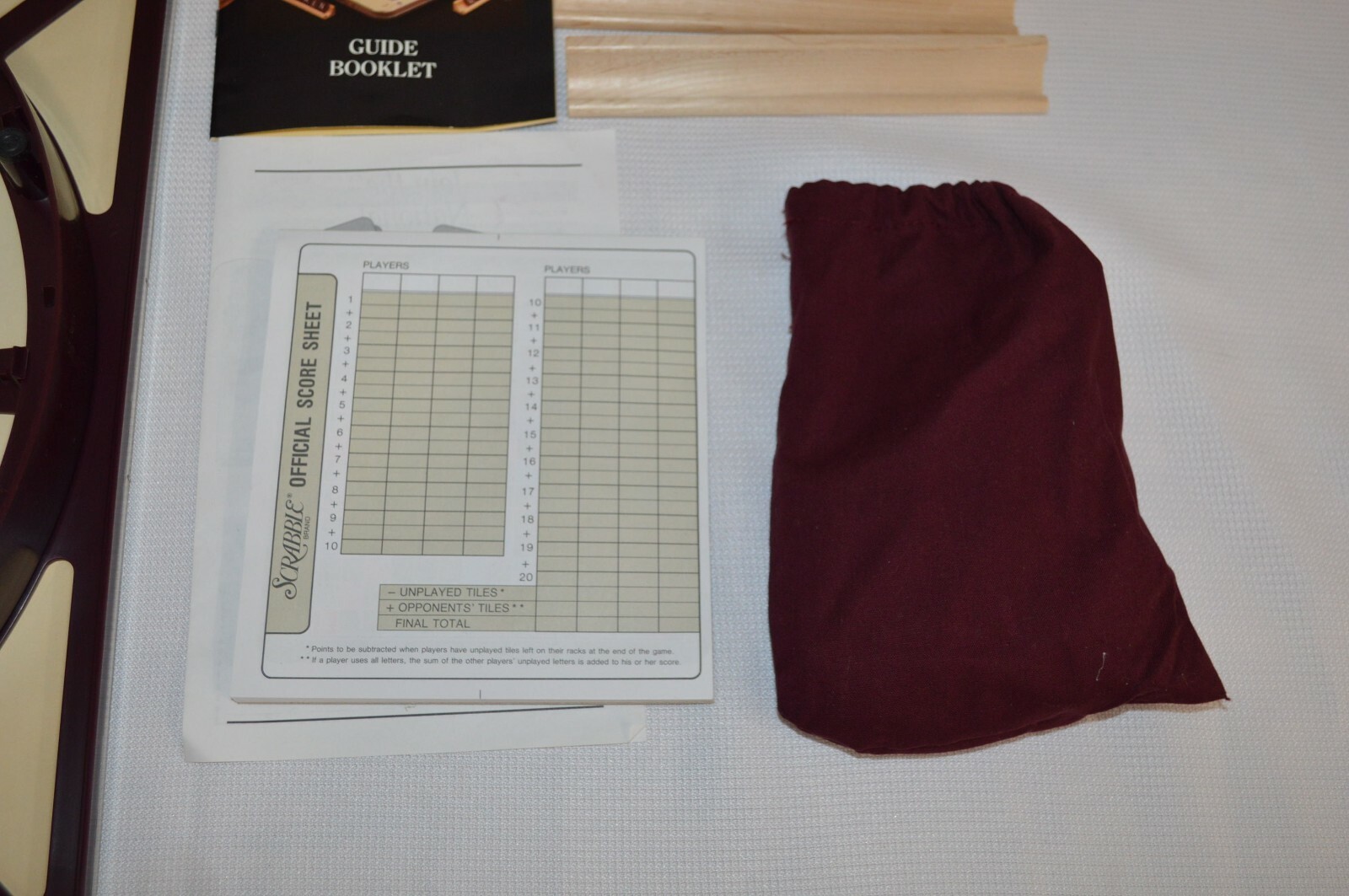 SCRABBLE 1989 Deluxe Edition #4034 Turn Table Base 100% Complete w/ Box
