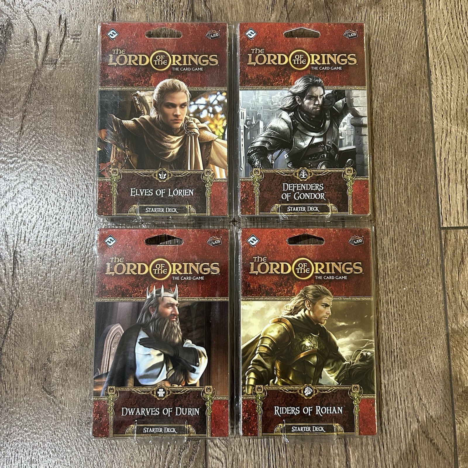 Lord of the Rings LCG – All Four Starter Decks (Elves, Dwarves, Rohan, Gondor)