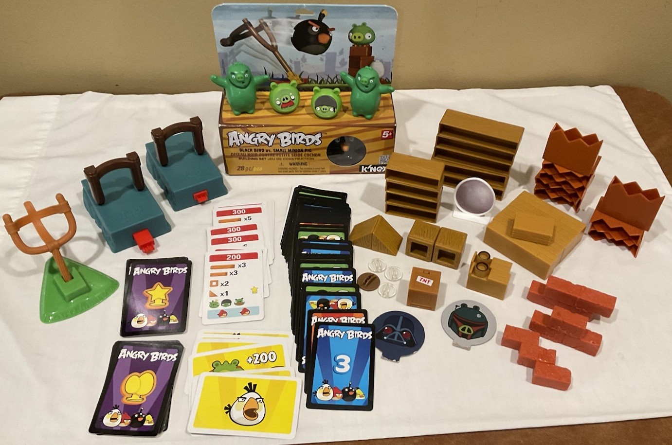 Angry Birds Mega Fling Blocks Cards Figures Shooters Replacement Pieces Lot