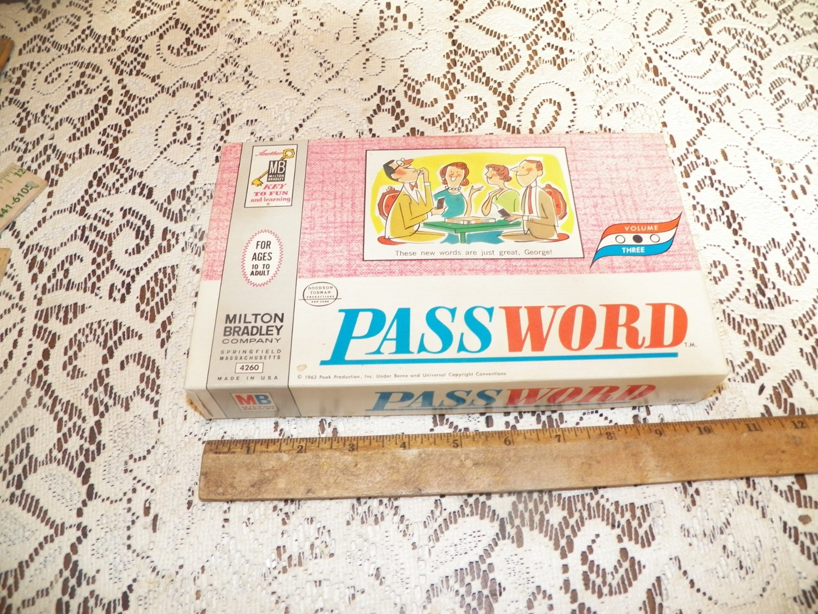PASSWORD GAME No. 4260 by MILTON BRADLEY, 1963