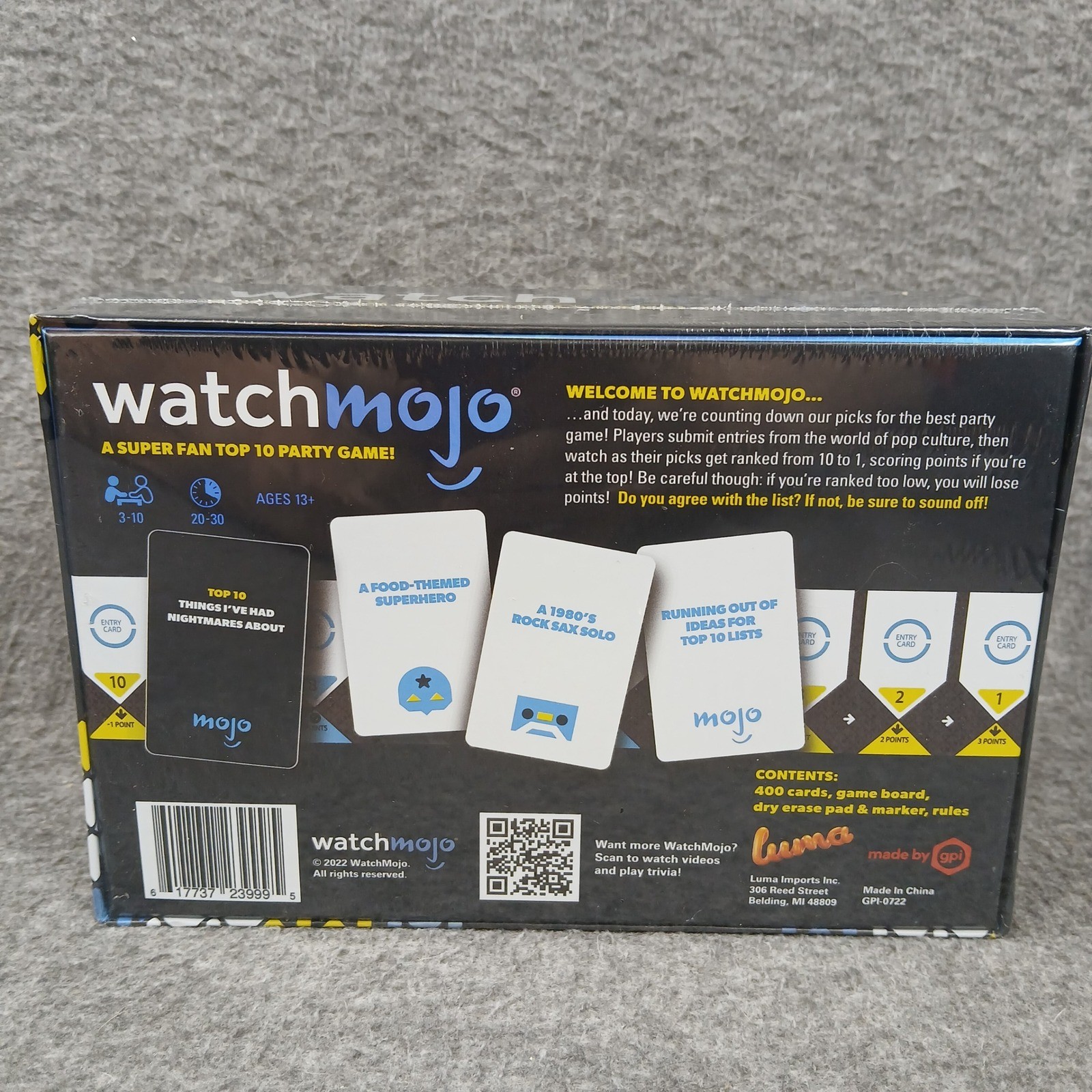 WatchMojo A Super Fan Top 10 Party Game Unisex OS Black Pop Culture Card Game