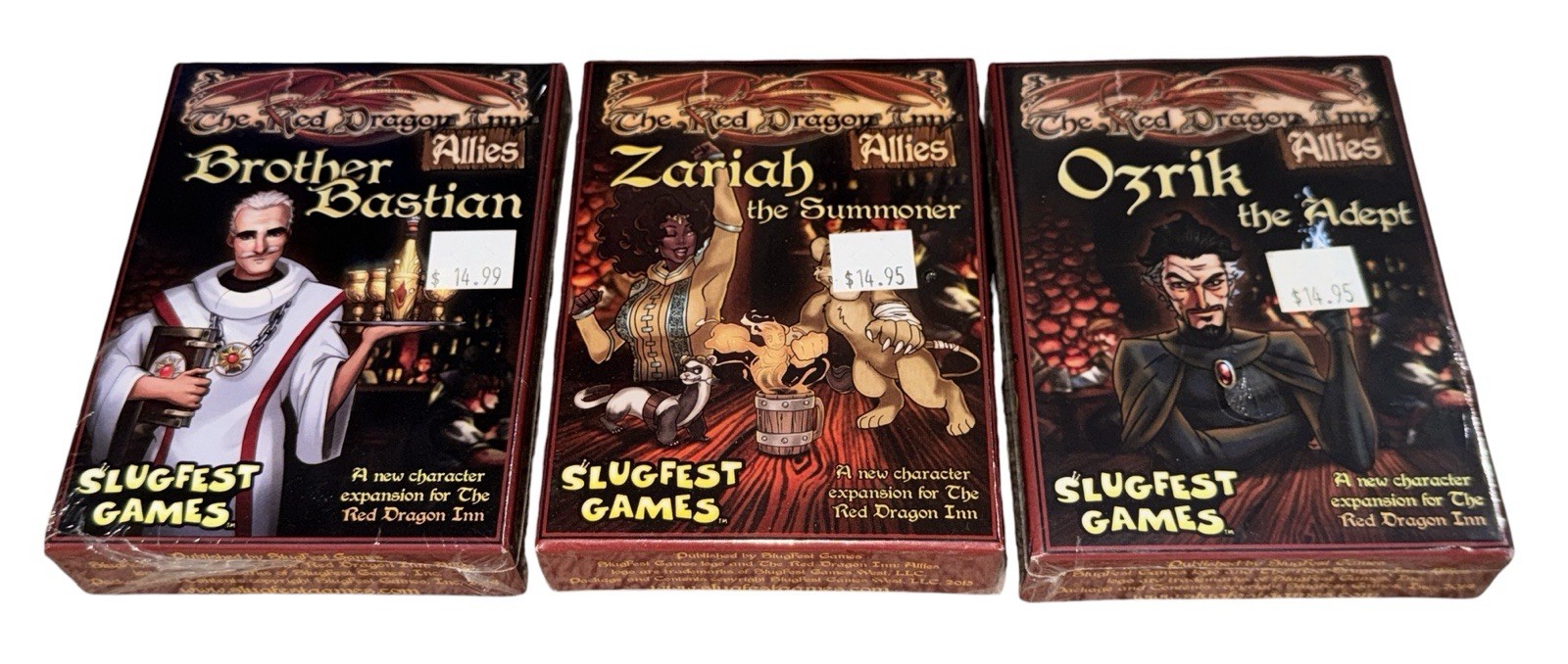 Red Dragon Inn ALLIES Expansion Lot SLUGFEST GAMES Ozrik-Zariah-Brother Bastian