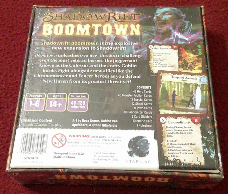 ShadowRift Boomtown Expansion by Jeremy Anderson (2019) new sealed Starling