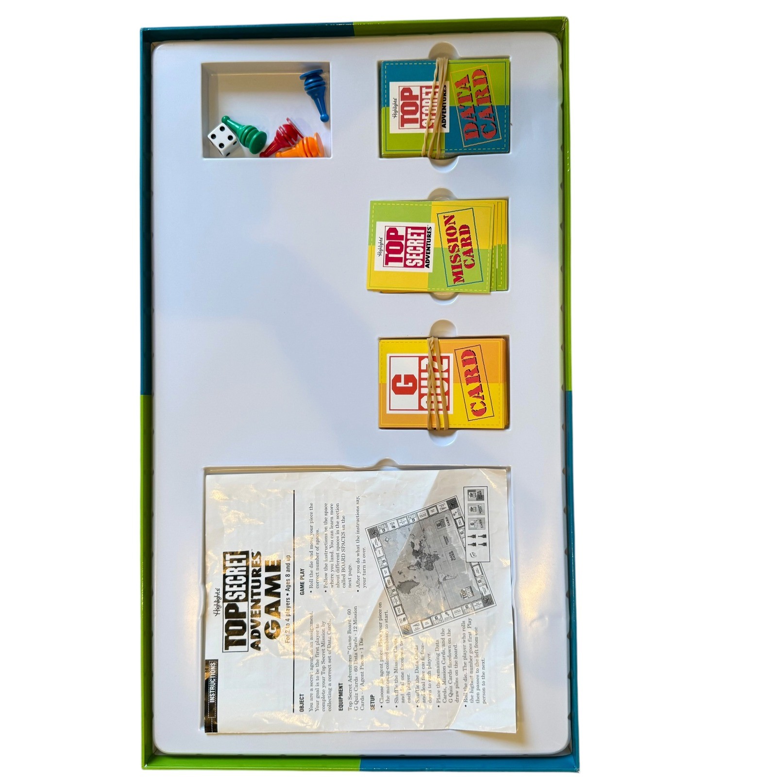 Highlights Top Secret Adventures Game Kids Geography Spy Board Game Complete