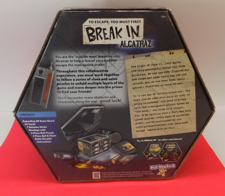 Break In Alcatraz Prison Game To Escape You Must First 7491 Age 12+