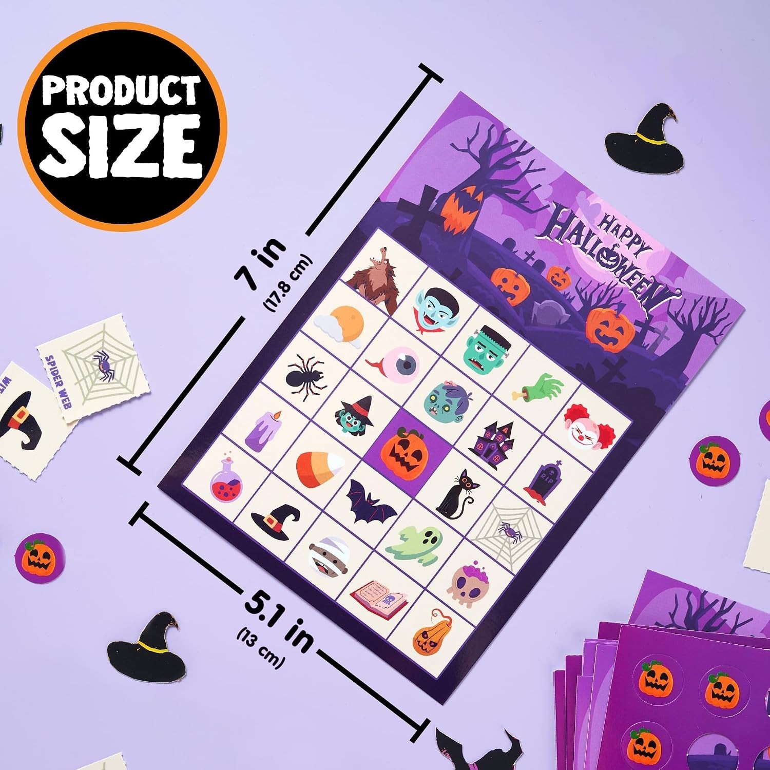 Complete Halloween Bingo Set for 32 Players – Perfect for School & Family