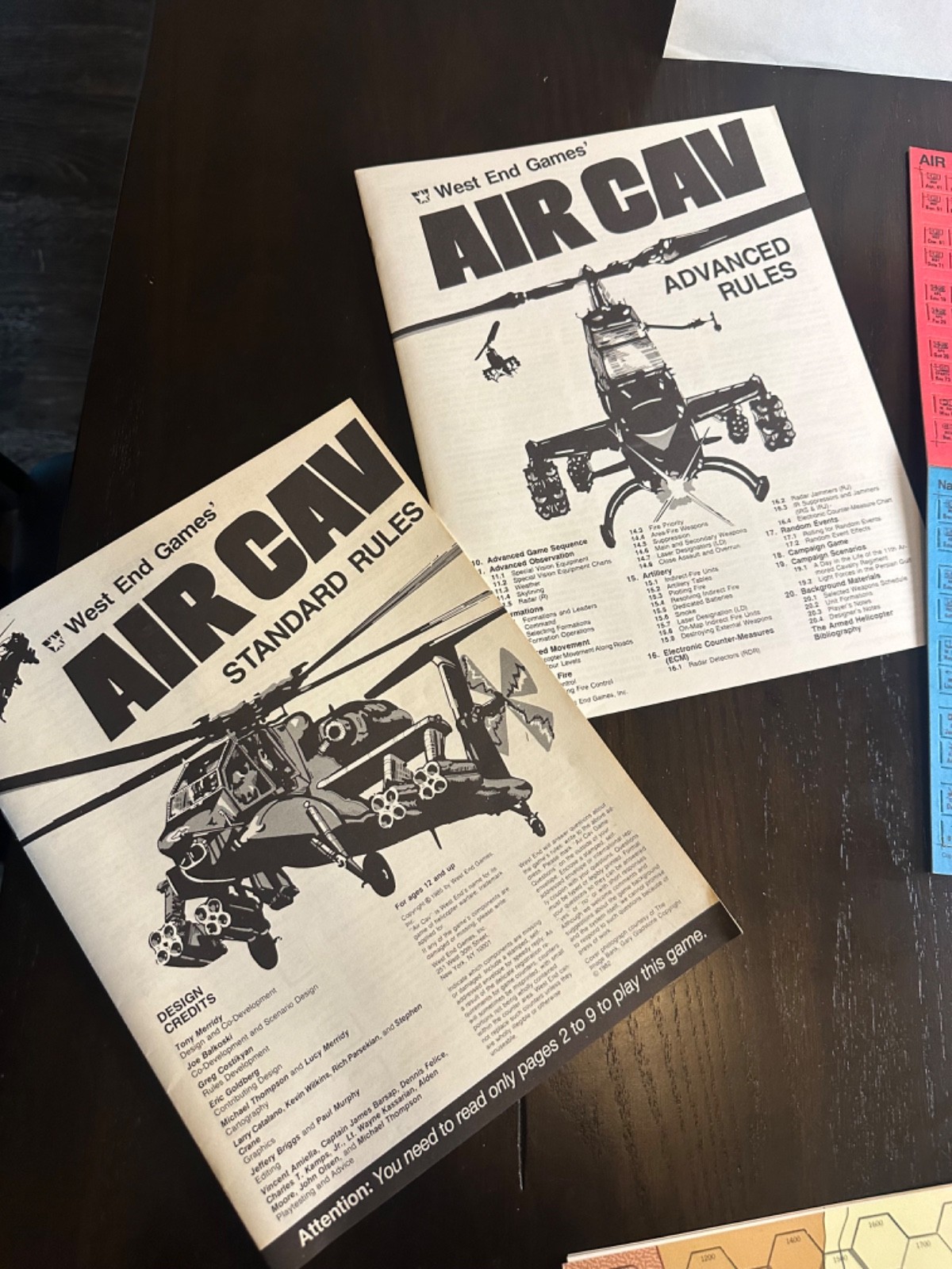 Air Cav Game / West End Games / 1985 / Unpunched and Complete