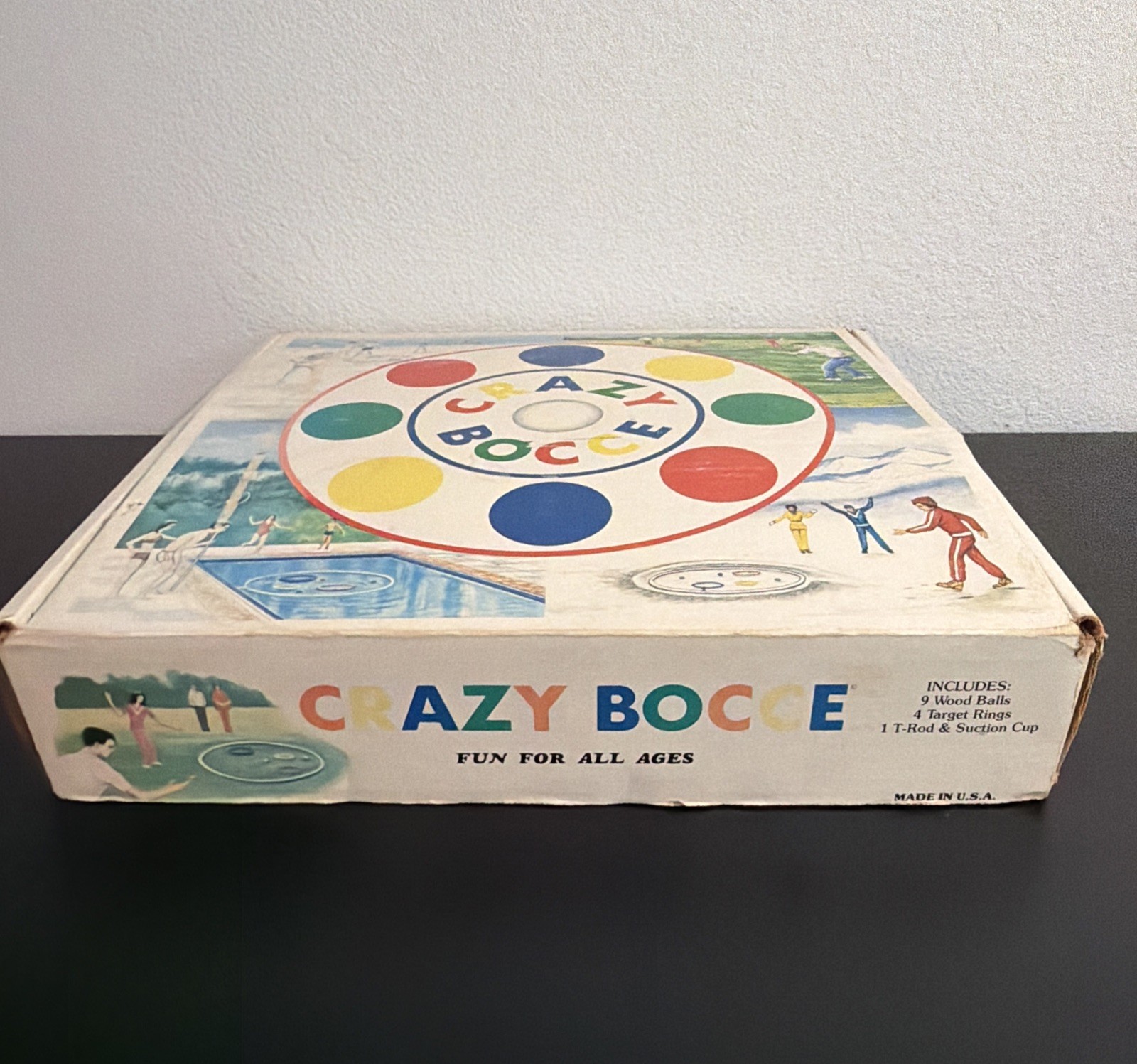 Vintage CRAZY BOCCE Rare 1986 Complete Game Original Box USA HTF All Ages
