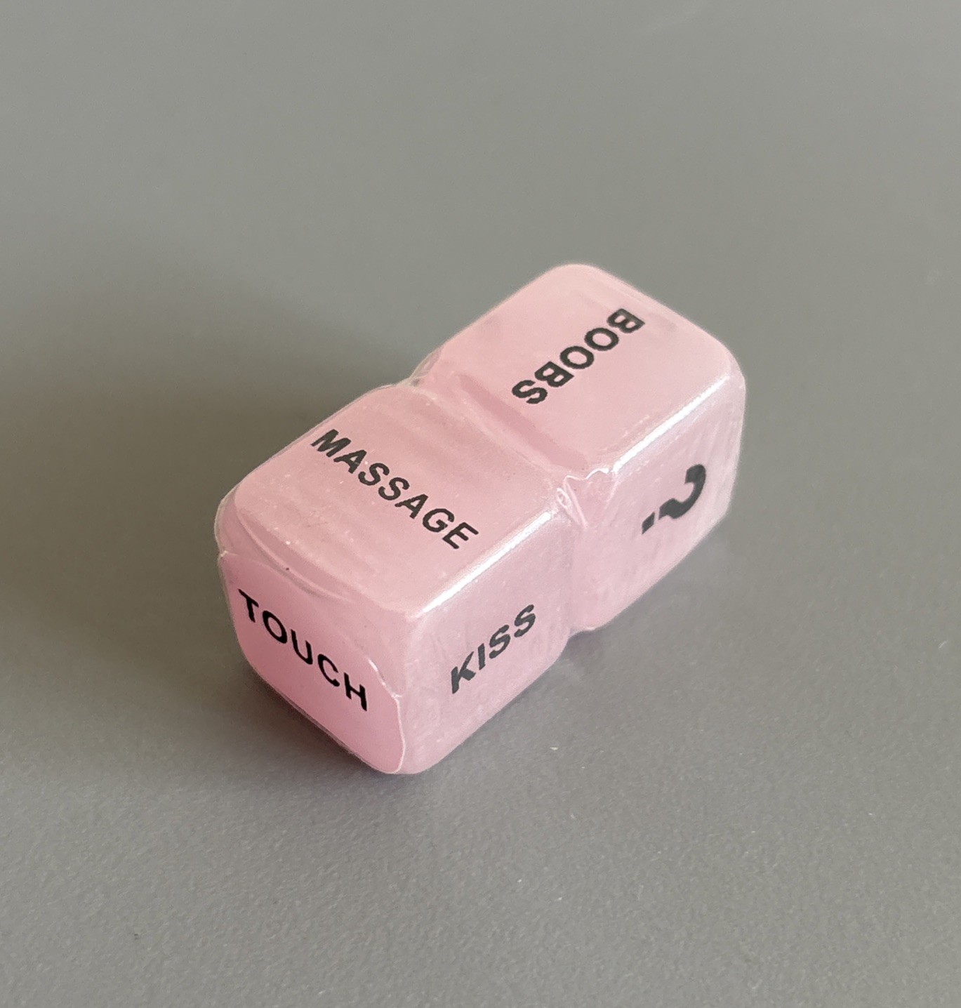 Pink Dice Sex Game for Lovers Vintage New Old Stock Lips Touch Kiss Tickle ?