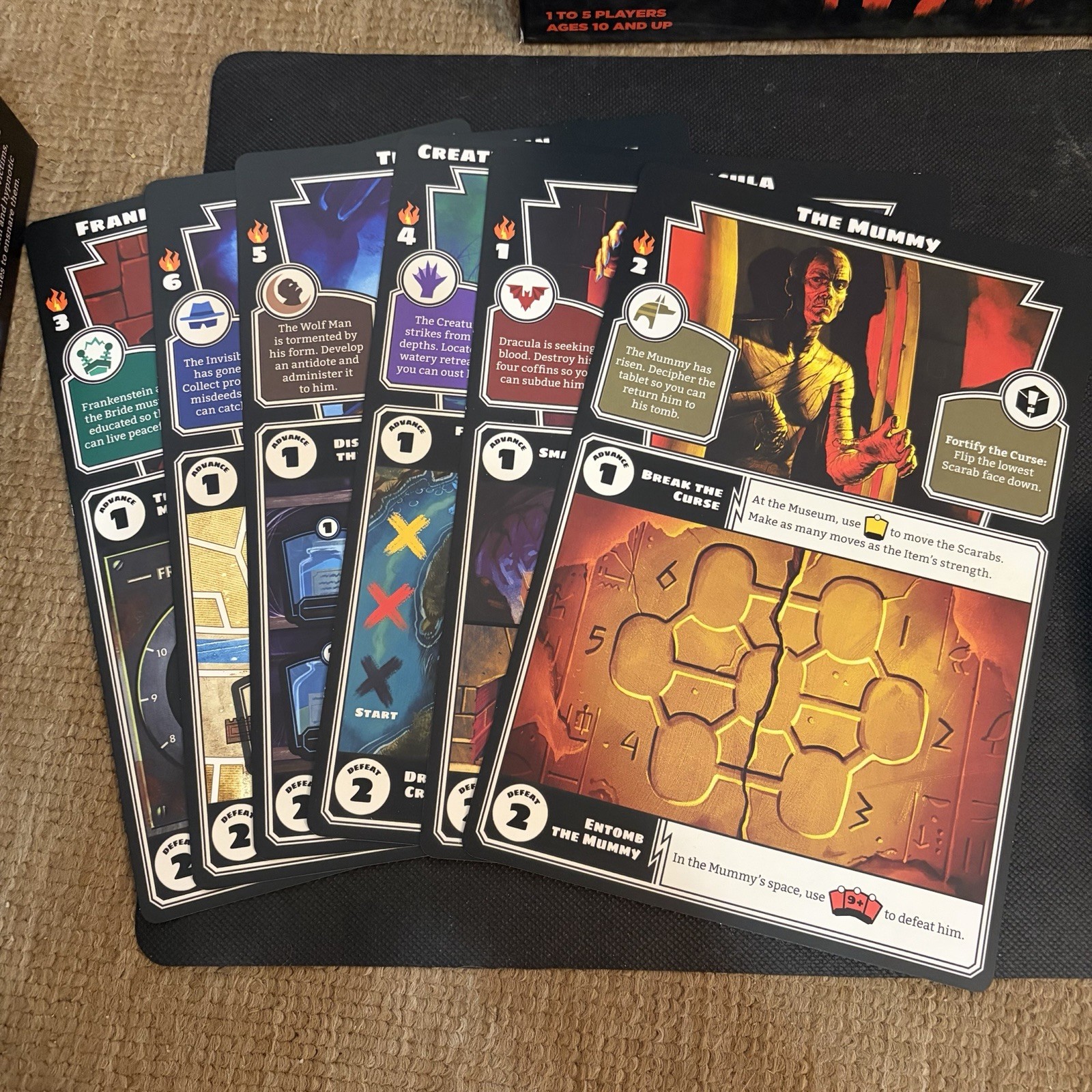 Horrified: Universal Studios Monsters Board Game – Box Tear See Photos