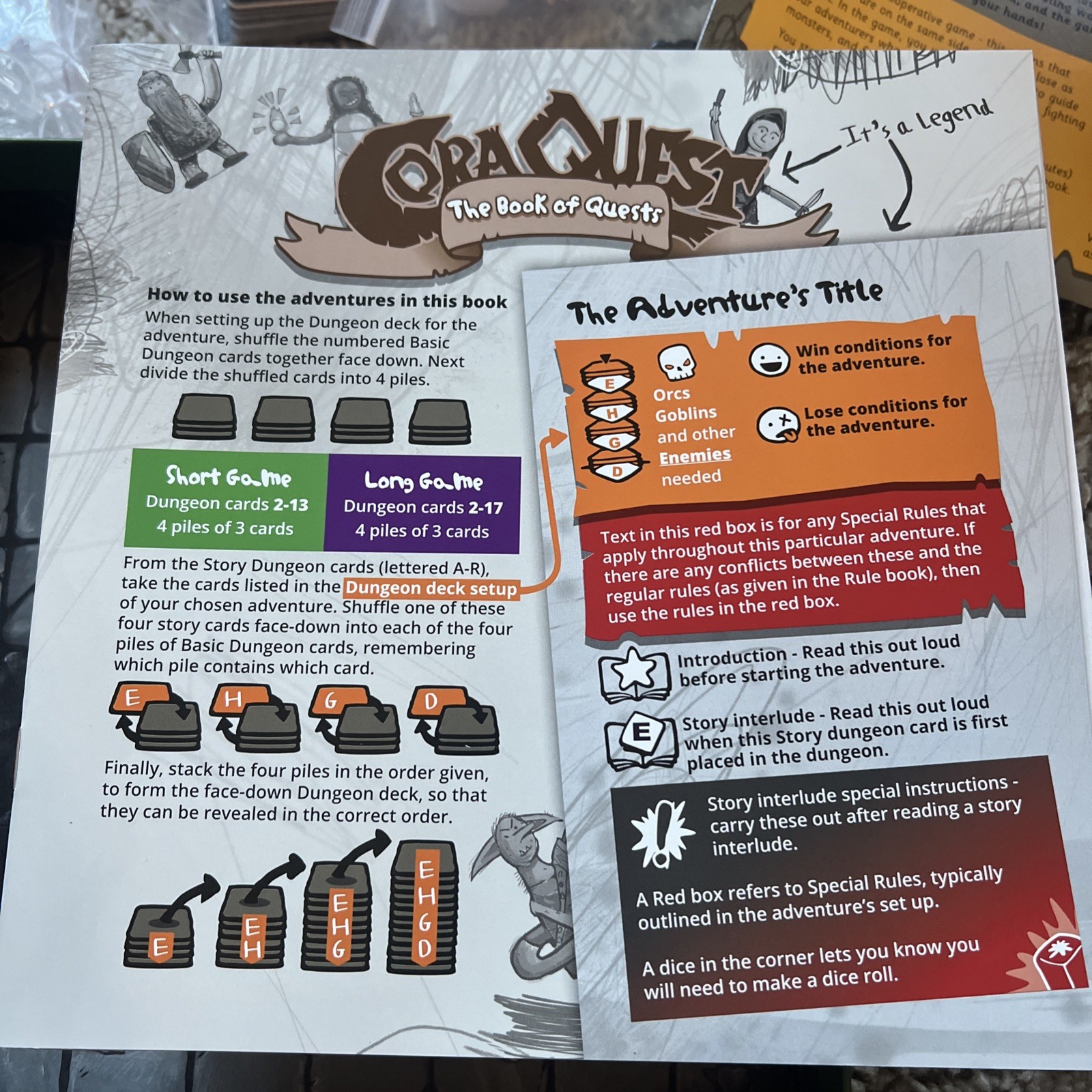CoraQuest Board Game Kickstarter Edition Dungeon Explorer 1-4 Players