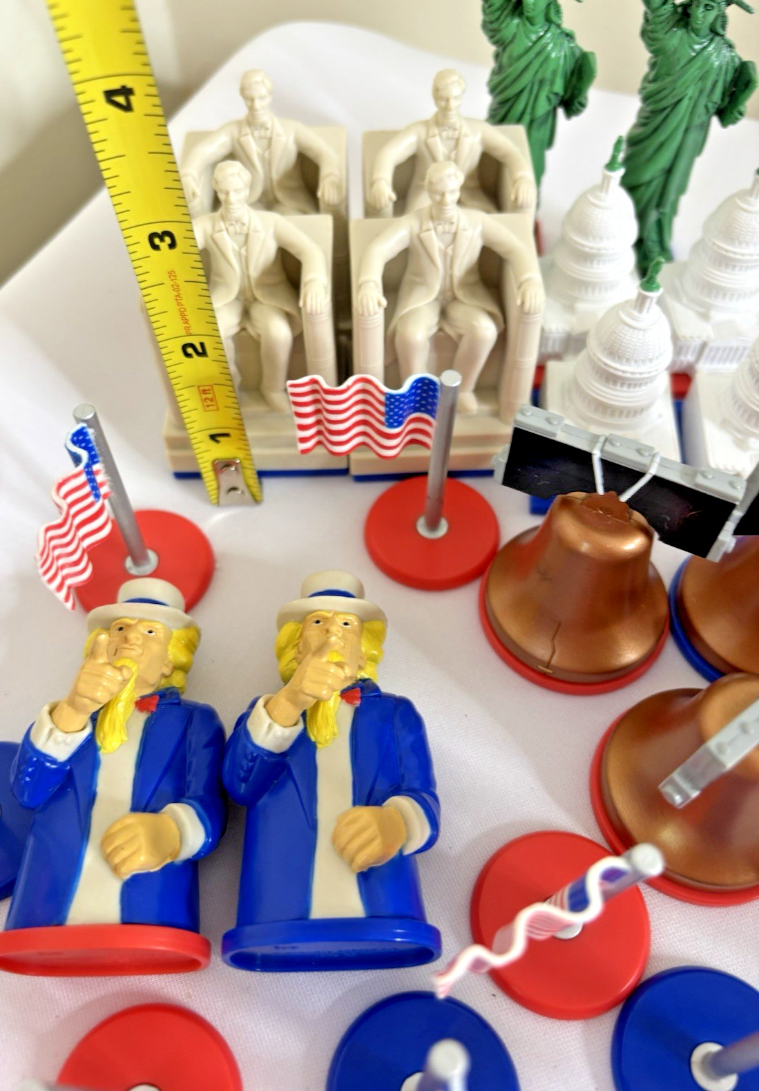 USA Chess Set Patriotic Game PIECES ONLY Flag Bell Lincoln Liberty America 250