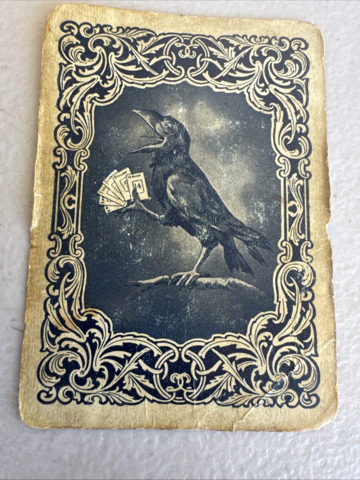 1913 Rook Rules Card – Parker Bros Raven Back – Original (Single Card)
