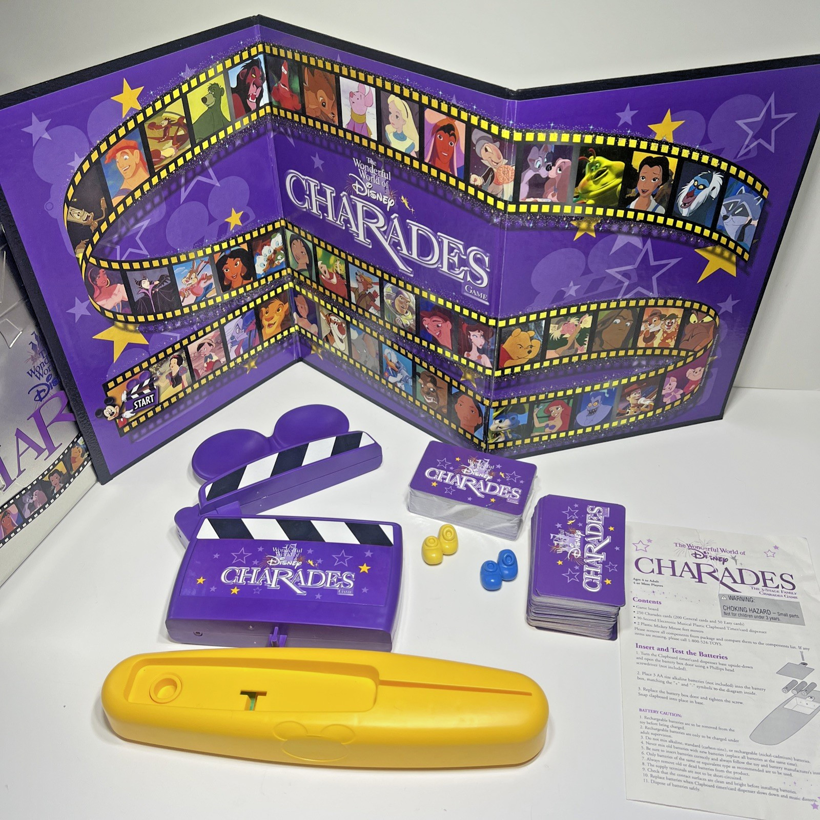 Mattel – The Wonderful World of Disney Charades Game – Vintage 1999 Tin Complete